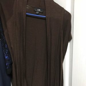 Short sleeve open sweater